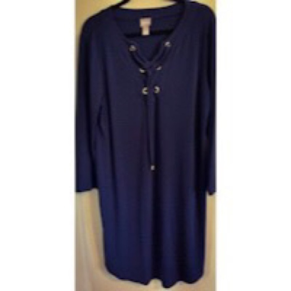 Chico’s navy blue shift dress
